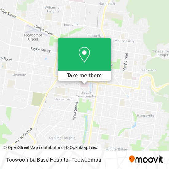 Toowoomba Base Hospital map
