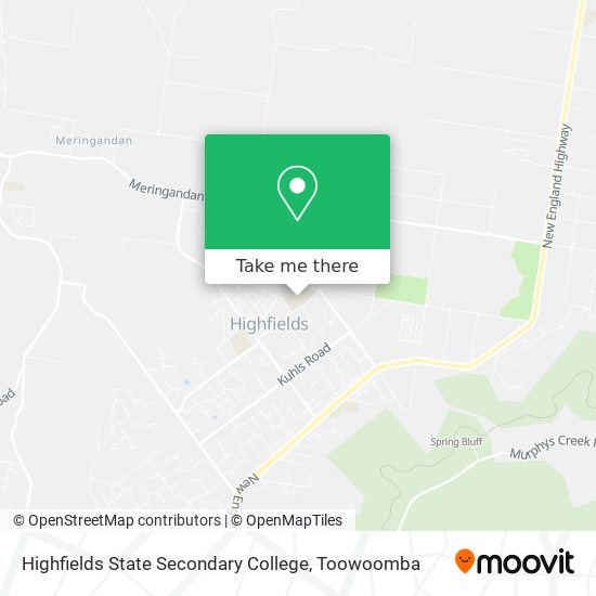 Mapa Highfields State Secondary College