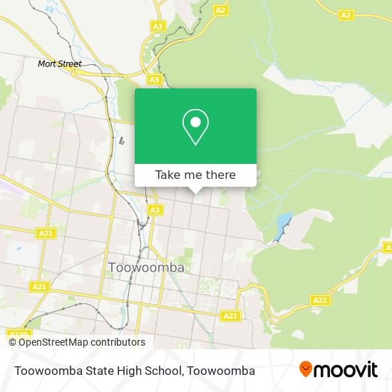 Mapa Toowoomba State High School