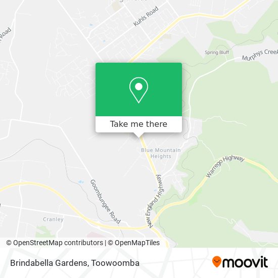 Mapa Brindabella Gardens