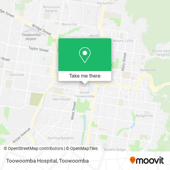 Toowoomba Hospital map
