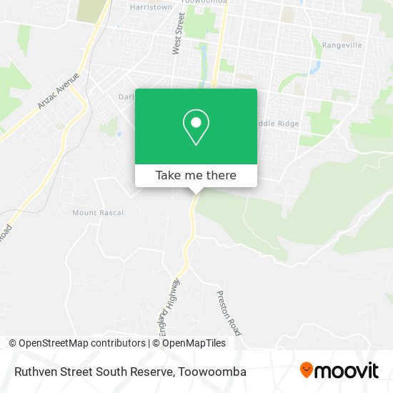 Ruthven Street South Reserve map