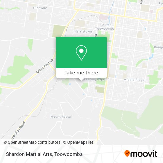 Shardon Martial Arts map