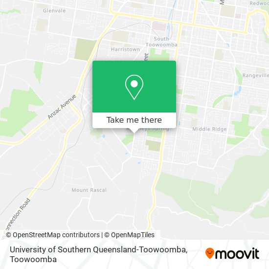 University of Southern Queensland-Toowoomba map