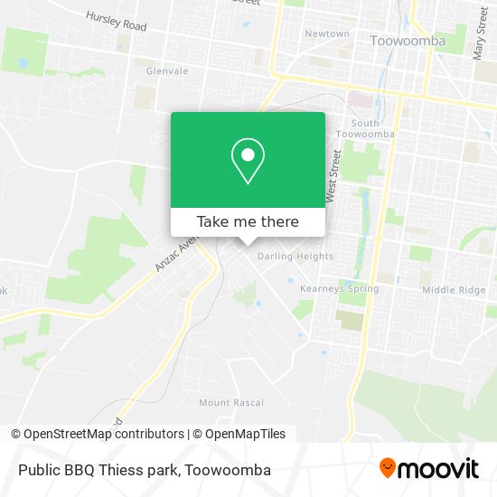 Public BBQ Thiess park map