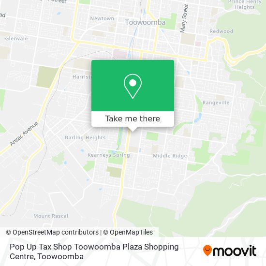 Pop Up Tax Shop Toowoomba Plaza Shopping Centre map