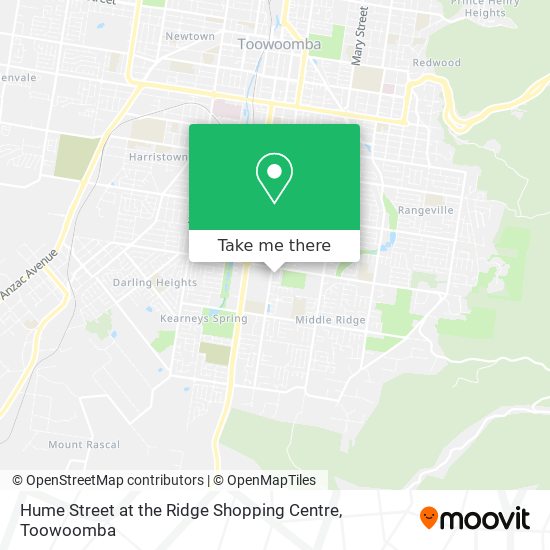 Hume Street at the Ridge Shopping Centre map