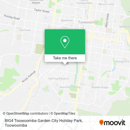BIG4 Toowoomba Garden City Holiday Park map