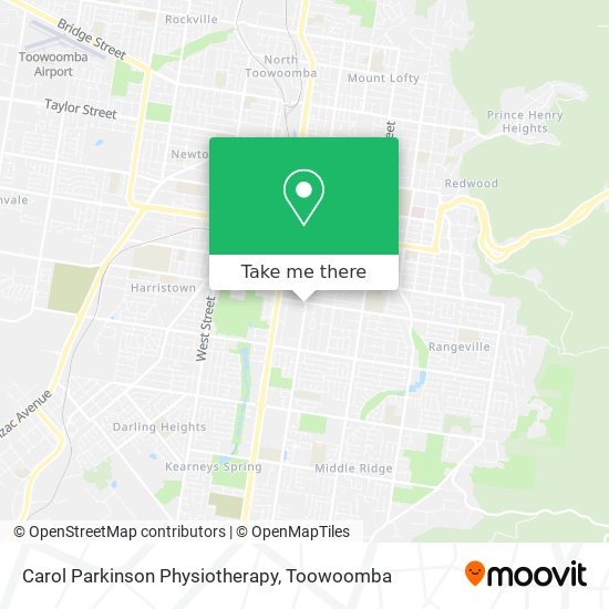 Carol Parkinson Physiotherapy map