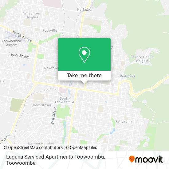 Mapa Laguna Serviced Apartments Toowoomba
