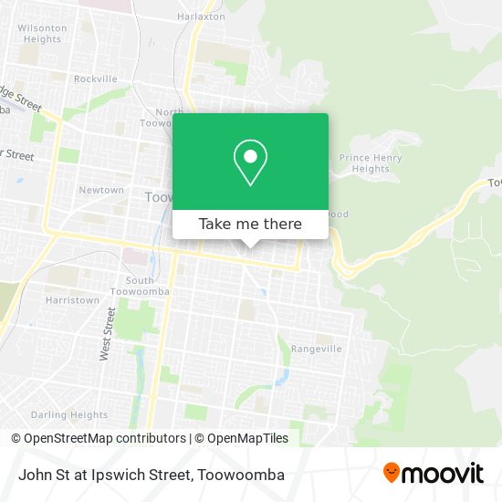 John St at Ipswich Street map