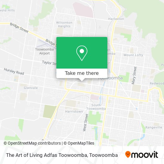 The Art of Living Adfas Toowoomba map