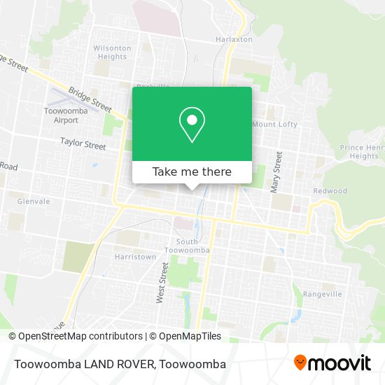 Toowoomba LAND ROVER map