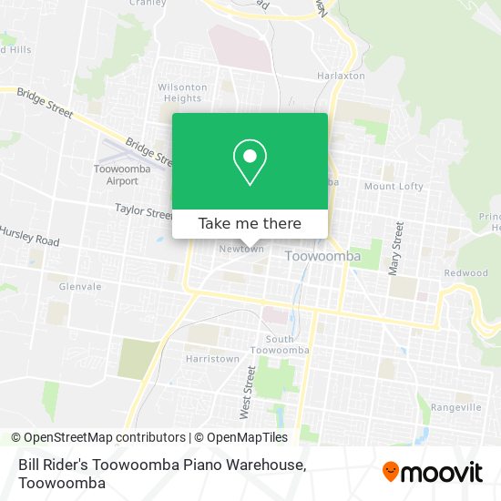 Bill Rider's Toowoomba Piano Warehouse map