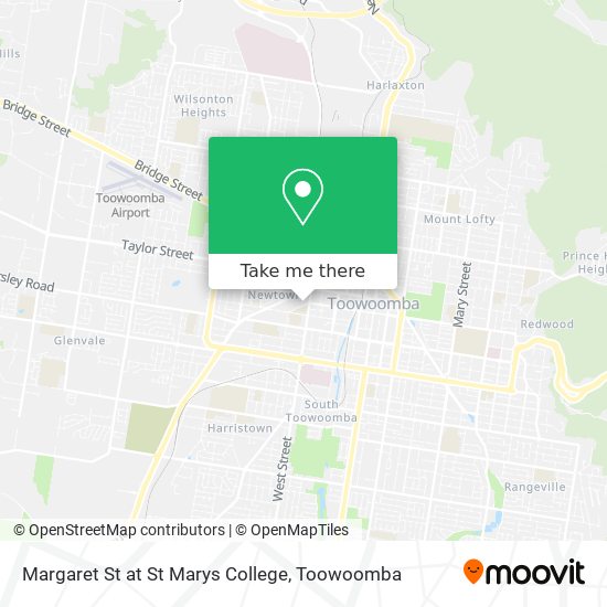 Mapa Margaret St at St Marys College