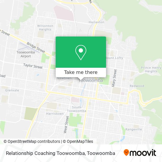 Relationship Coaching Toowoomba map