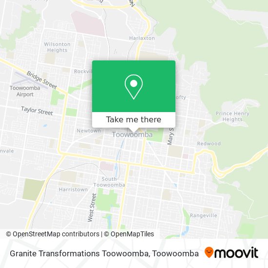 Mapa Granite Transformations Toowoomba