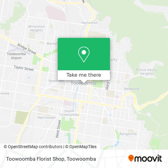 Mapa Toowoomba Florist Shop