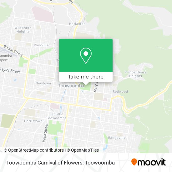 Mapa Toowoomba Carnival of Flowers
