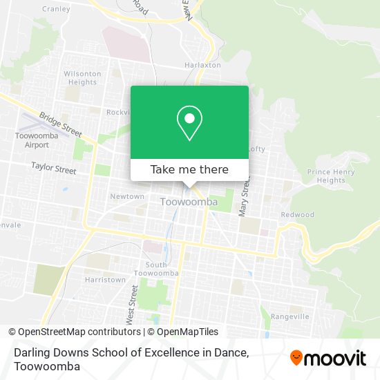 Mapa Darling Downs School of Excellence in Dance