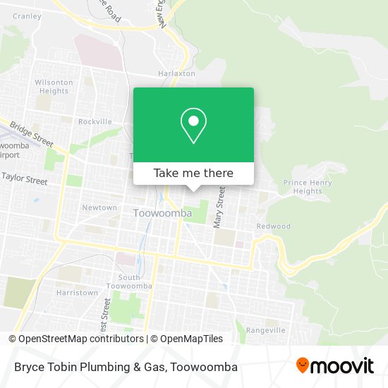 Bryce Tobin Plumbing & Gas map