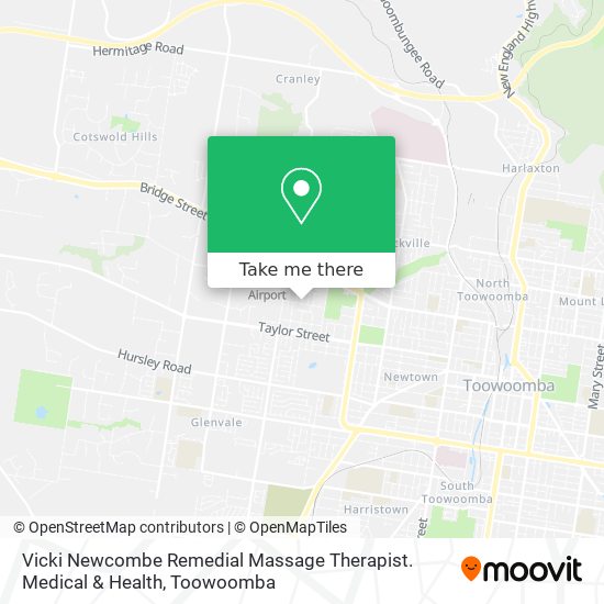 Mapa Vicki Newcombe Remedial Massage Therapist. Medical & Health