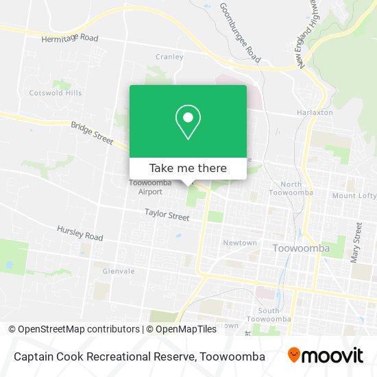 Captain Cook Recreational Reserve map