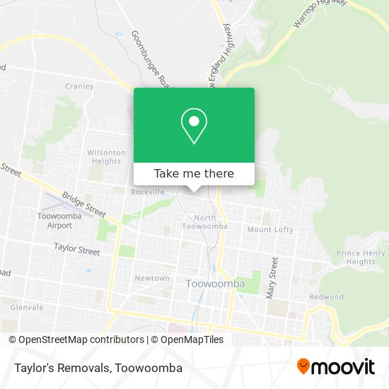 Taylor's Removals map