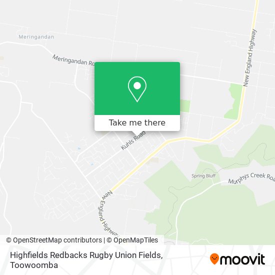 Highfields Redbacks Rugby Union Fields map