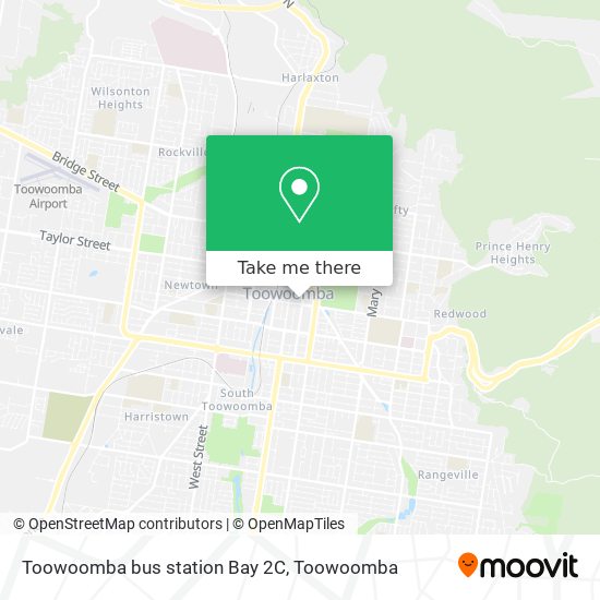 Toowoomba bus station Bay 2C map
