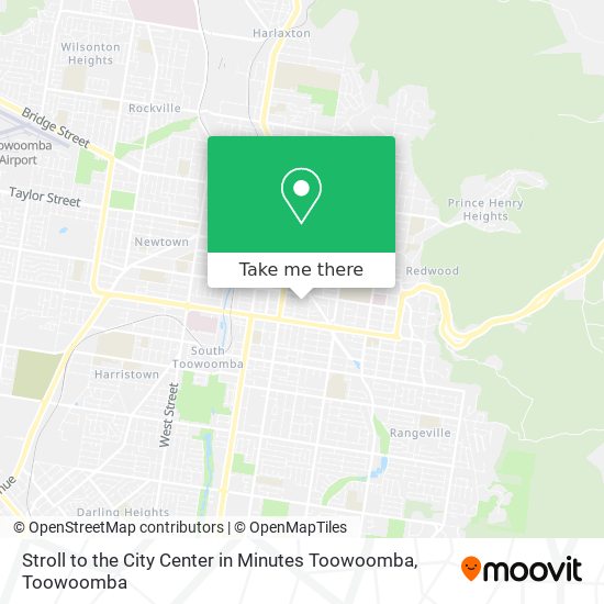 Stroll to the City Center in Minutes Toowoomba map