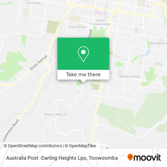 Mapa Australia Post -Darling Heights Lpo