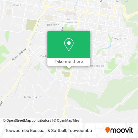 Toowoomba Baseball & Softball map