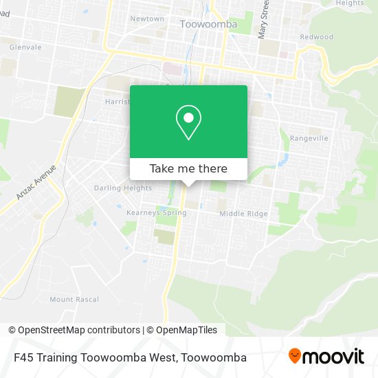 F45 Training Toowoomba West map