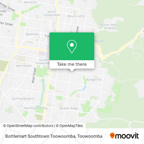 Mapa Bottlemart Southtown Toowoomba