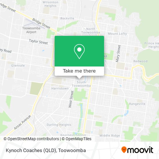 Mapa Kynoch Coaches (QLD)