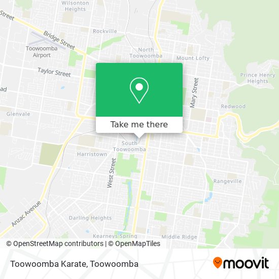 Toowoomba Karate map