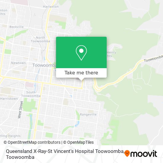 Queensland X-Ray-St Vincent's Hospital Toowoomba map