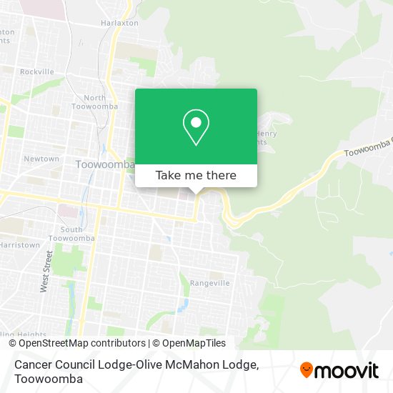 Cancer Council Lodge-Olive McMahon Lodge map