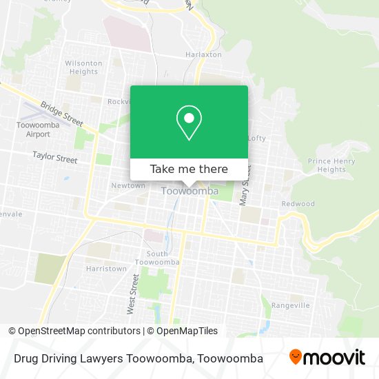 Drug Driving Lawyers Toowoomba map