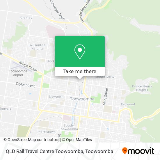 QLD Rail Travel Centre Toowoomba map