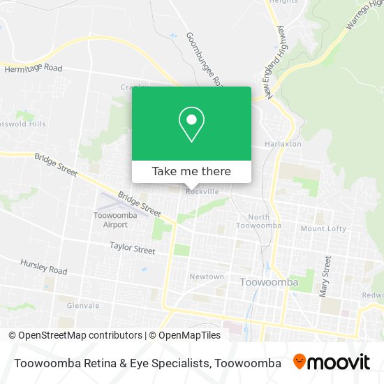 Mapa Toowoomba Retina & Eye Specialists