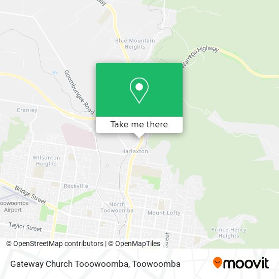 Mapa Gateway Church Tooowoomba