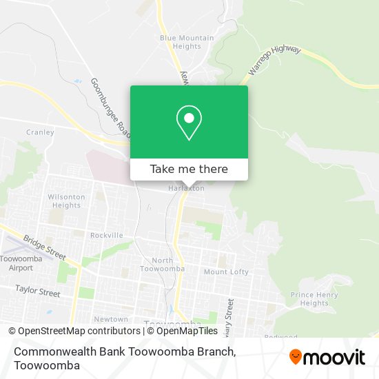 Commonwealth Bank Toowoomba Branch map