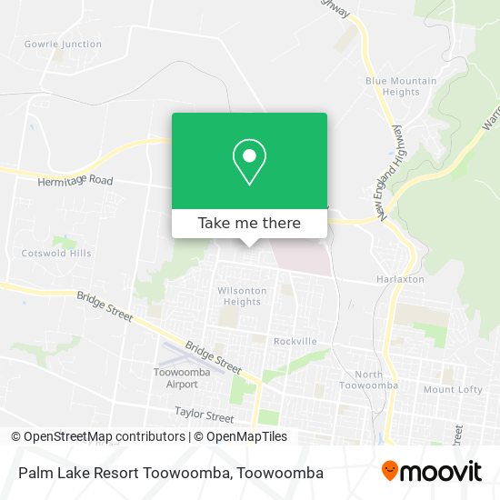 Mapa Palm Lake Resort Toowoomba