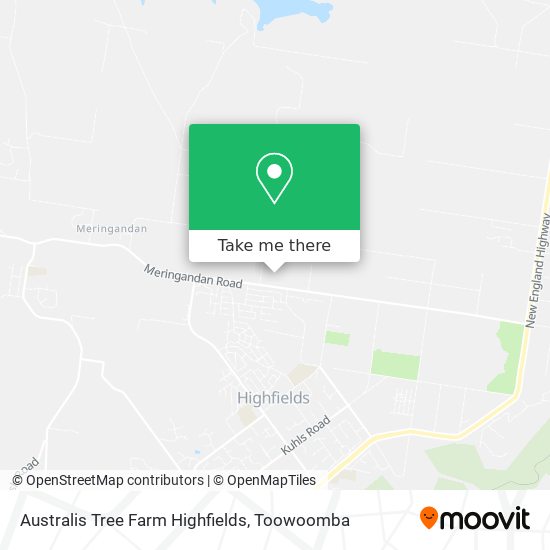 Mapa Australis Tree Farm Highfields