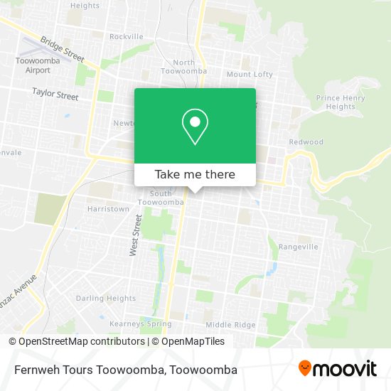 Mapa Fernweh Tours Toowoomba