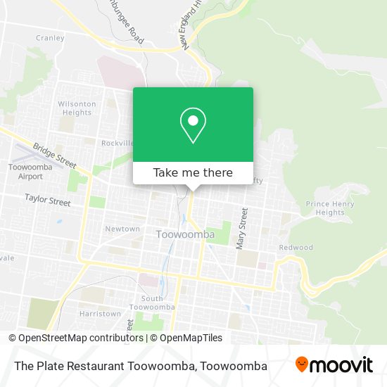 Mapa The Plate Restaurant Toowoomba