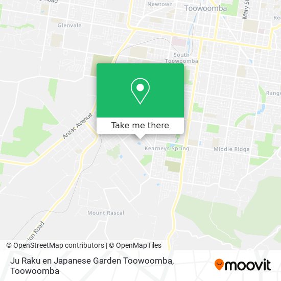 Ju Raku en Japanese Garden Toowoomba map