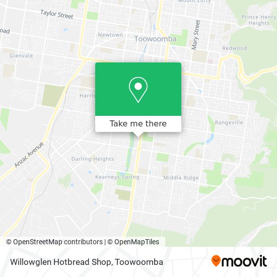 Willowglen Hotbread Shop map